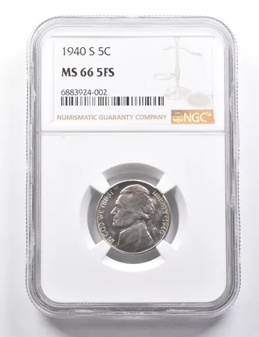 1940-S Jefferson Nickel MS66 5FS NGC a9491