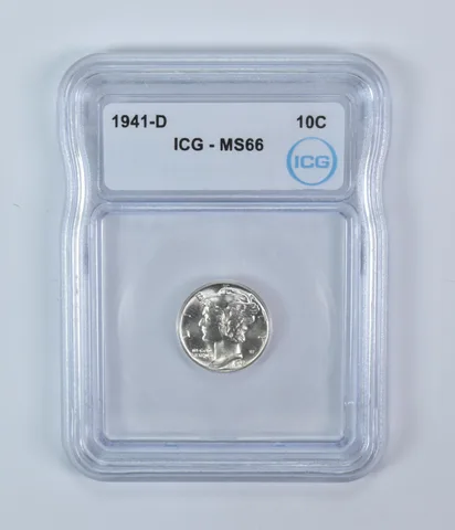1941-D Mercury Dime MS66 ICG
