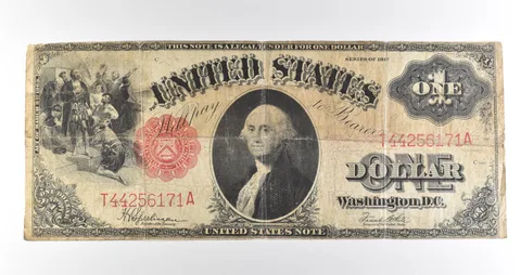 1917 $1 Legal Tender Large Note Red Seal *4544
