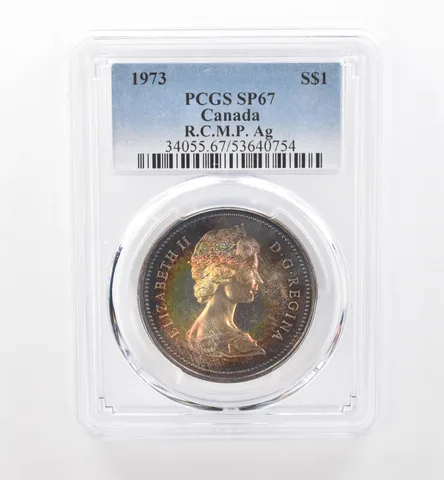 1973 Canada 1 Dollar Silver RCMP SP67 PCGS Beautiful Tone a1927