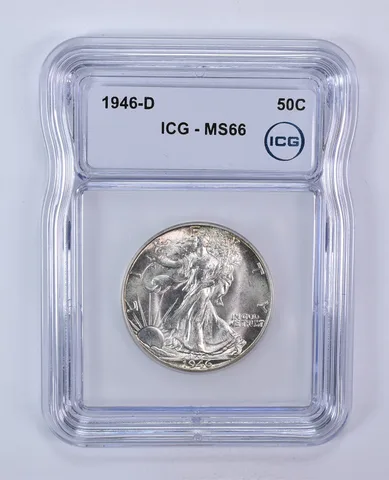 1946-D Walking Liberty Half Dollar MS66 ICG