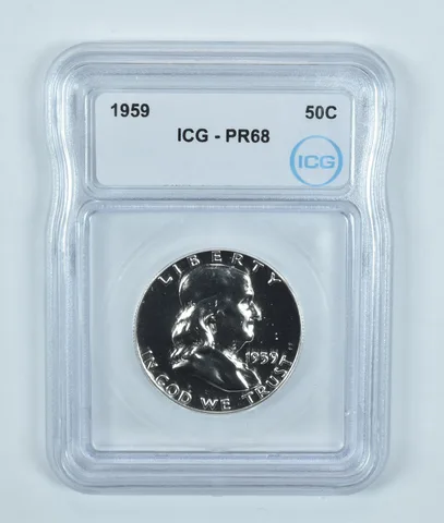 1959 Franklin Half Dollar PR68 ICG