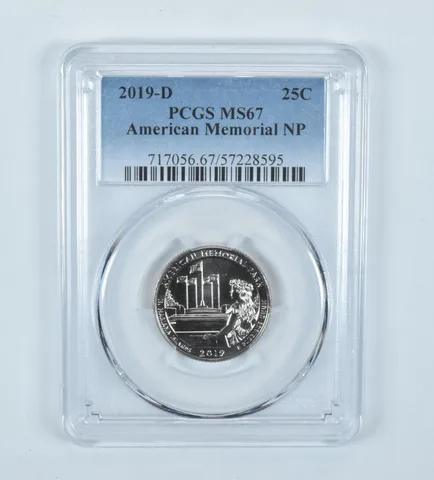 2019-D Washington Quarter ATB American Memorial MS67 PCGS
