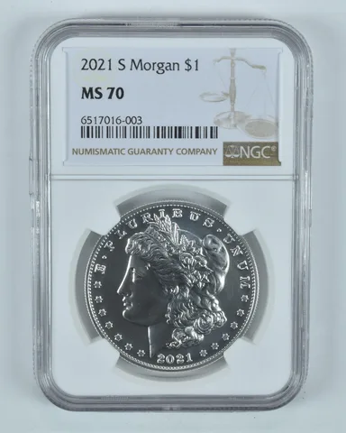 2021-S Morgan Silver Dollar MS70 NGC Brown Label