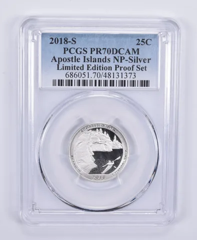 2018-S Quarter Silver Apostle Islands Limited Edition Set PR70 PCGS