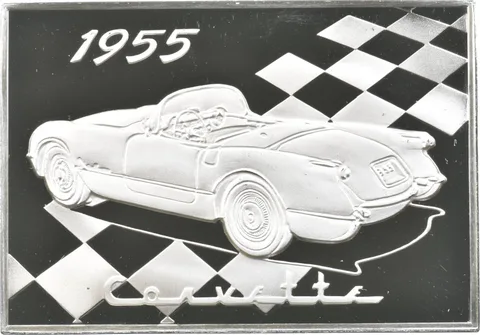 1955 Corvette Silver Art Bar 36.7 Grams a8645