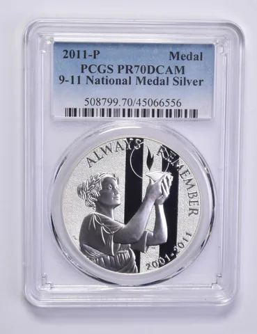 2011-P September 11th Memorial Commemorative Silver Medal DCAM PR70 PCGS
