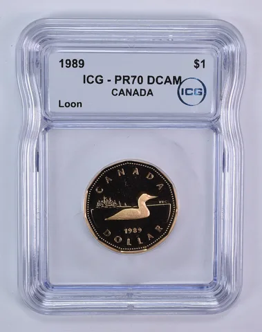 1989 Canada 1 Dollar Loon PR70 DCAM ICG