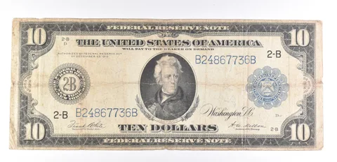 1914 $10 New York NY FR N Blue Seal Large Note FR 911 A a5036
