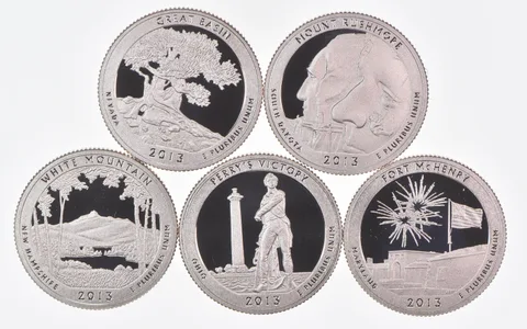 2013-S America The Beautiful Quarters (clad) From Proof Set (5 coins)