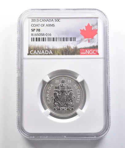 2013 Canada 50 Cents Coat Of Arms SP70 NGC *6910