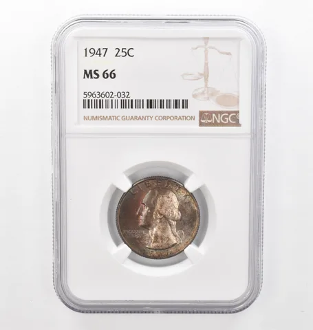 1947 Washington Quarter MS66 NGC Beautiful Tone *2308