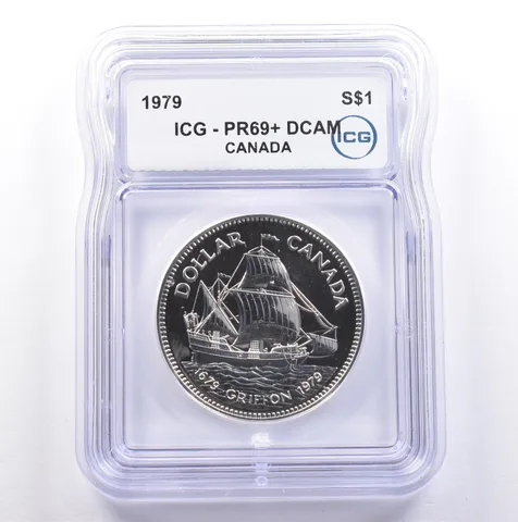 1979 Canada 1 Dollar Silver Griffon PR69+ DCAM ICG *9086