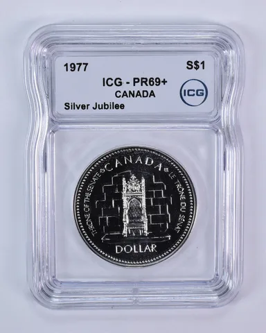1977 Canada 1 Dollar Silver Jubilee PR69+ ICG