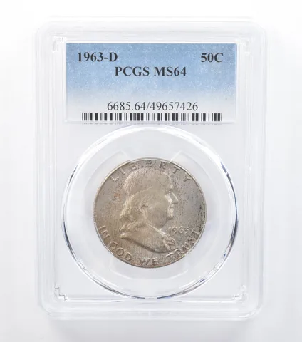1963-D Franklin Half Dollar MS64 PCGS Beautiful Tone *7796