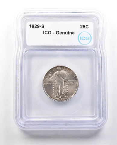 1929-S Standing Liberty Quarter Genuine ICG *1419