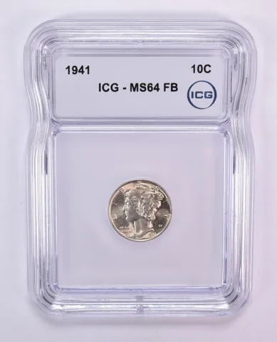1941 Mercury Dime MS64 FB ICG