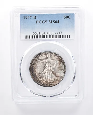 1947-D Walking Liberty Half Dollar MS64 PCGS Beautiful Tone *8037