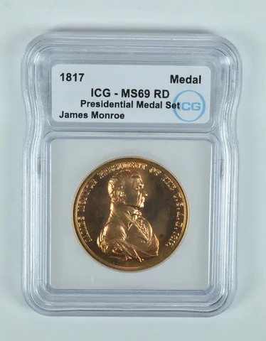 (1817) Presidential Medal Set James Monroe MS69 RD ICG