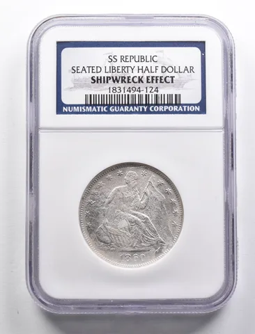 Shipwreck Effect 1860-O Seated Liberty Half Dollar SS Republic NGC *4910