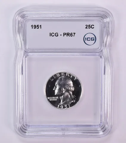 1951 Washington Quarter PR67 ICG