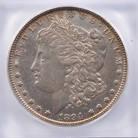 1894 Morgan Silver Dollar Authentic ICG Beautiful Tone *2395