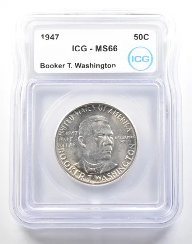 1947 Booker T Washington Commemorative Half Dollar MS66 ICG a0146