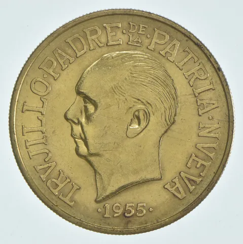 1955 Dominican Republic 30 Pesos Gold a8173