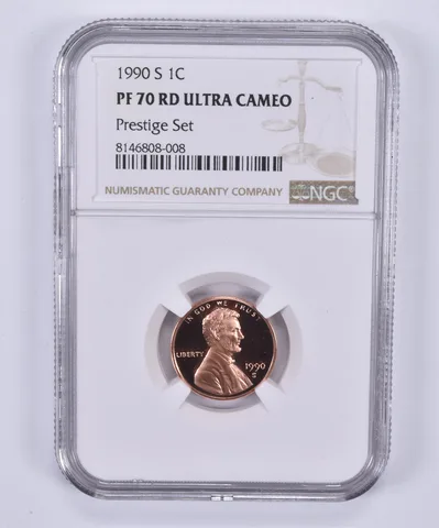 1990-S Lincoln Memorial Cent Prestige Set PF70 UCAM NGC Brown Label