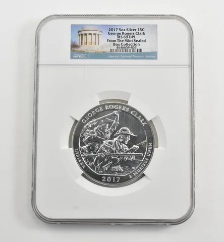 2017 5 Oz Silver Quarter ATB George Rogers Clark MS69 DPL NGC *1622