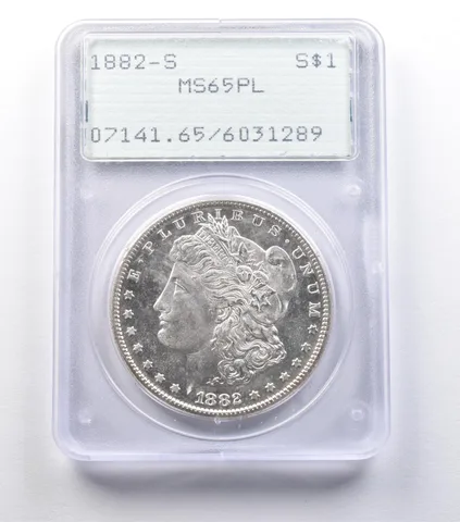1882-S Morgan Silver Dollar MS65 PL PCGS Rattler *9561
