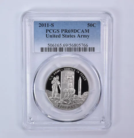 2011-S US Army Commemorative Half Dollar PR69 DCAM PCGS