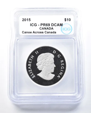 2015 Canada 10 Dollars Canoe Across Canada PR69 DCAM ICG *8943