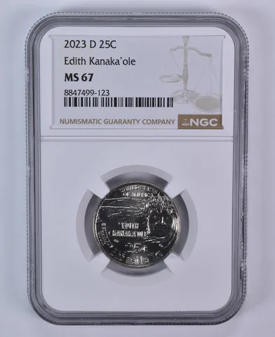 2023-D American Women Quarter Edith Kanaka'ole MS67 NGC Brown Label