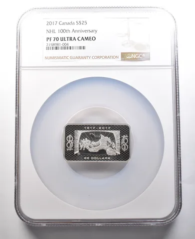 2017 Canada 25 Dollars Silver NHL 100th Anniversary PF70 UCAM NGC *8457