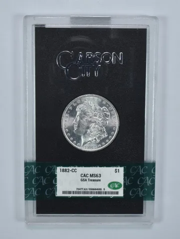 1882-CC Morgan Silver Dollar GSA Treasure MS63 CAC CACg