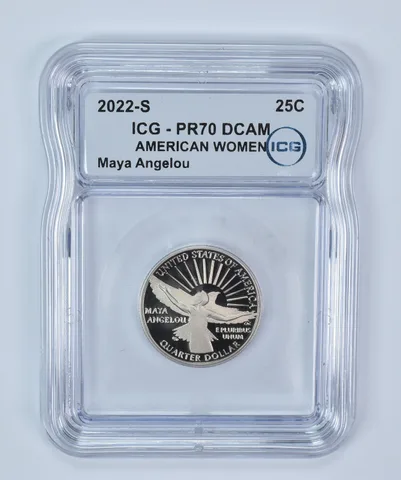 2022-S American Women Quarter Maya Angelou PR70 DCAM ICG