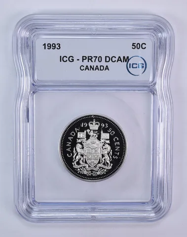 1993 Canada 50 Cents PR70 DCAM ICG