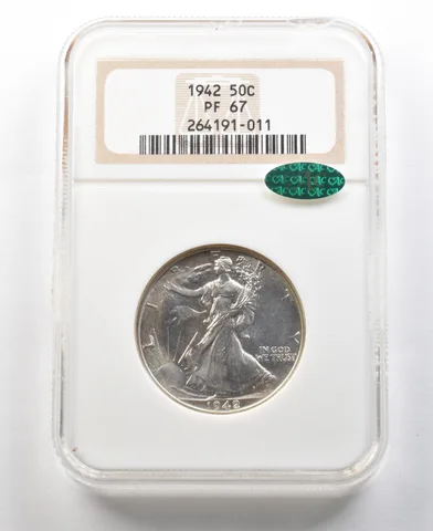 1942 Walking Liberty Half Dollar PF67 NGC CAC PQ *0347