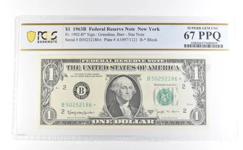 1963 B $1 New York NY FRN Star Note Fr#1902-B* Superb Gem Unc 67 PPQ PCGS *3984