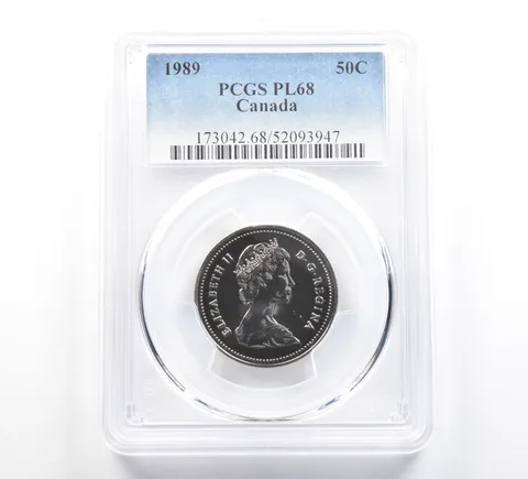 1989 Canada 50 Cents PL68 PCGS Blue Label