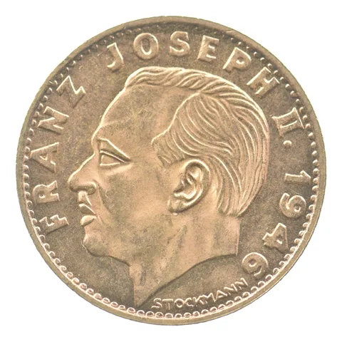 1946 Liechtenstein 10 Francs Gold KM#13 0.0933 *6668