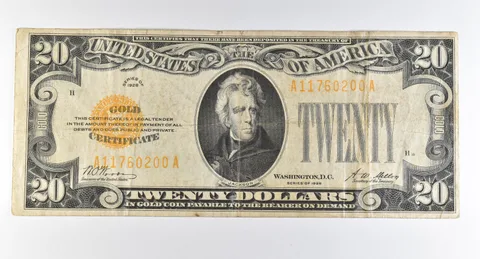 1928 $20 Gold Certificate Yellow Seal *8241