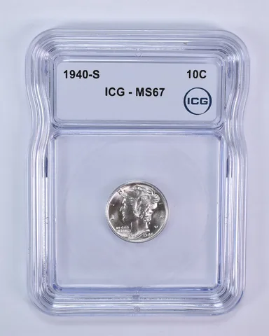 1940-S Mercury Dime MS67 ICG