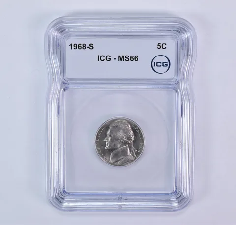 1968-S Jefferson Nickel MS66 ICG
