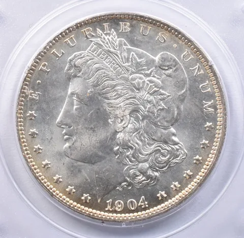 1904-O Morgan Silver Dollar MS64 PCGS Rattler Beautiful Tone *2372