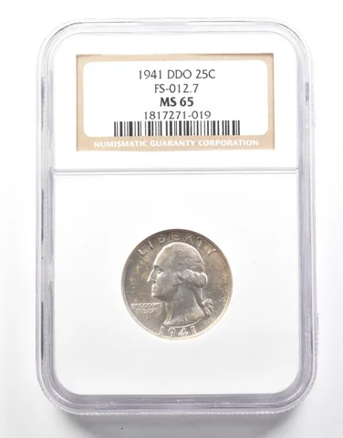 1941 Washington Quarter DDO FS-012.7 MS65 NGC *2136