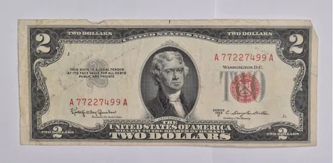 $2 1953-C RED SEAL US United States Note Avg Circ