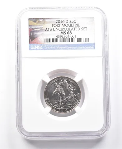 2016-D Washington Quarter Fort Moultrie ATB Uncirculated Set MS68 NGC *7666