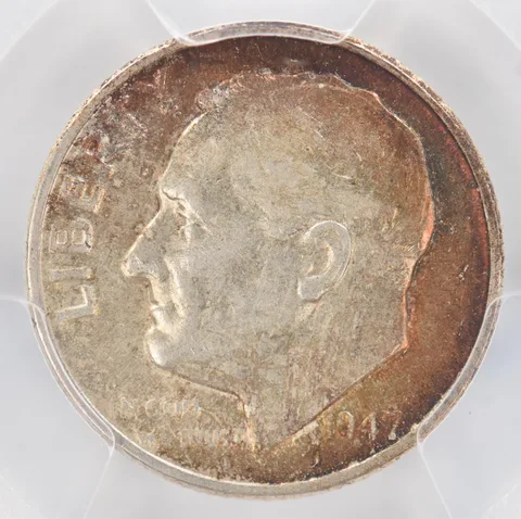 1947-D Roosevelt Dime AU50 PCGS Beautiful Tone *0868